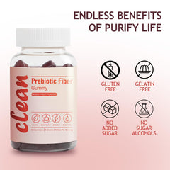 EXISHRED Clean Fiber Gummy 60-count pack emphasizes sustained daily intake