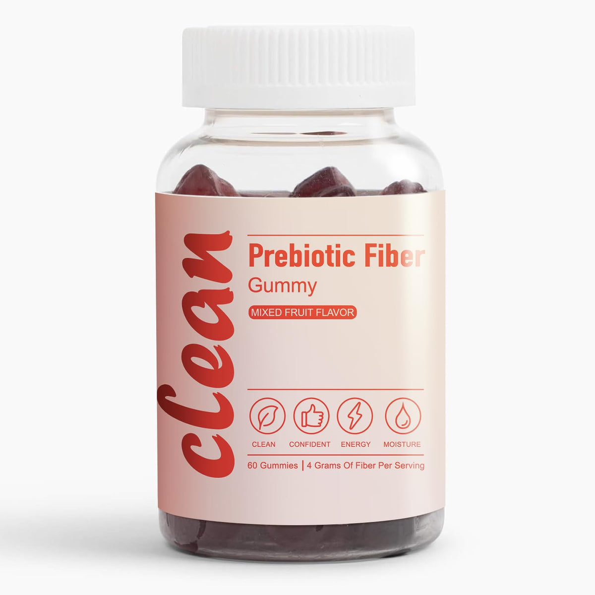 EXISHRED Clean Fiber Gummy bottle for convenient daily digestive support