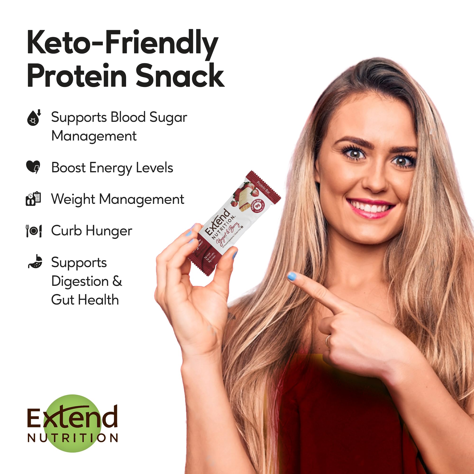 Extend Bar individually wrapped for on-the-go office breaks.