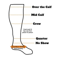 Extra Wide Quarter Sock ribbed top stays up during activity