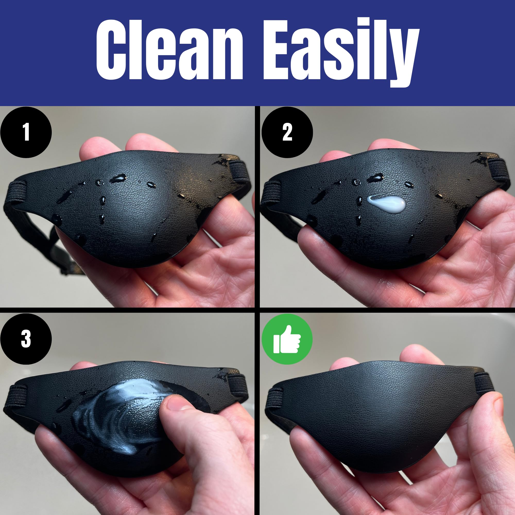 Extraordinary Commissary breathable leather eye patch for all-day wear.