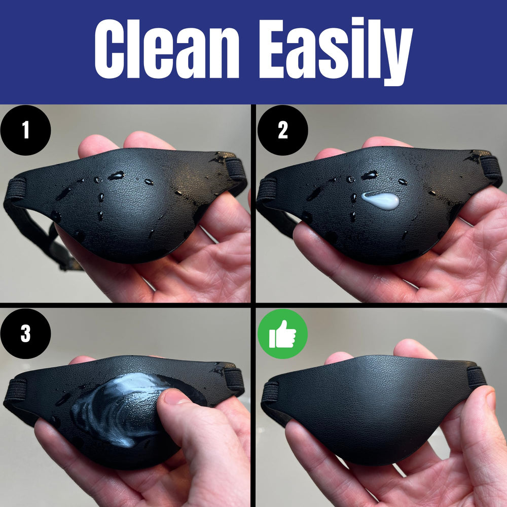 Extraordinary Commissary breathable leather eye patch for all-day wear.