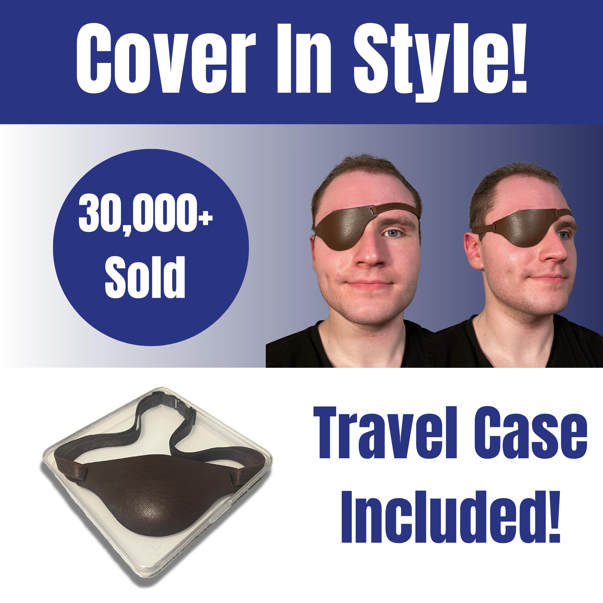 Durable natural leather texture of Extraordinary Commissary eye patch