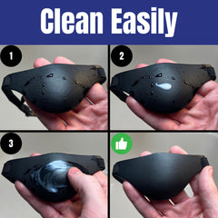 Left or right eye compatibility demonstrated by Extraordinary Commissary eye patch