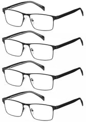 EYECEDAR 4-pack reading glasses with a black frame for everyday clarity and style
