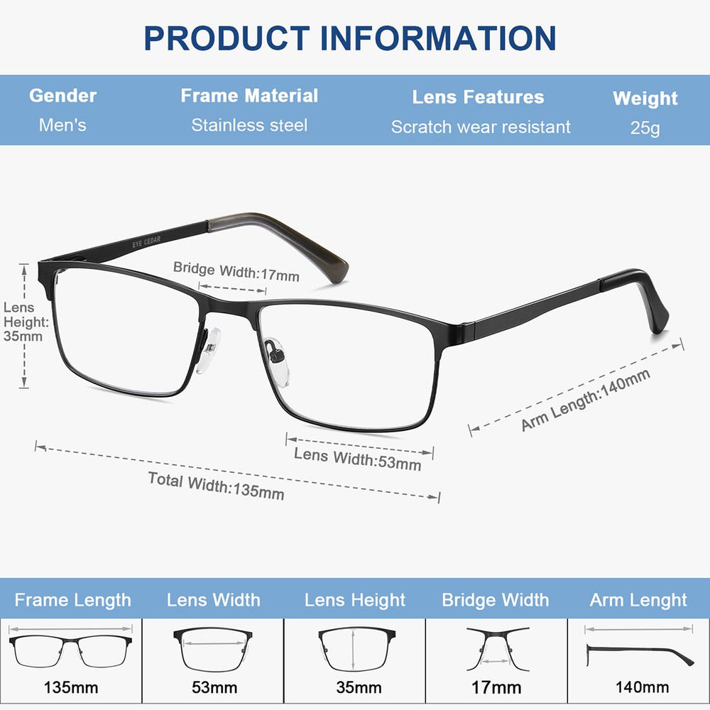 EYECEDAR blue light blocking lenses reduce screen glare for easier reading.