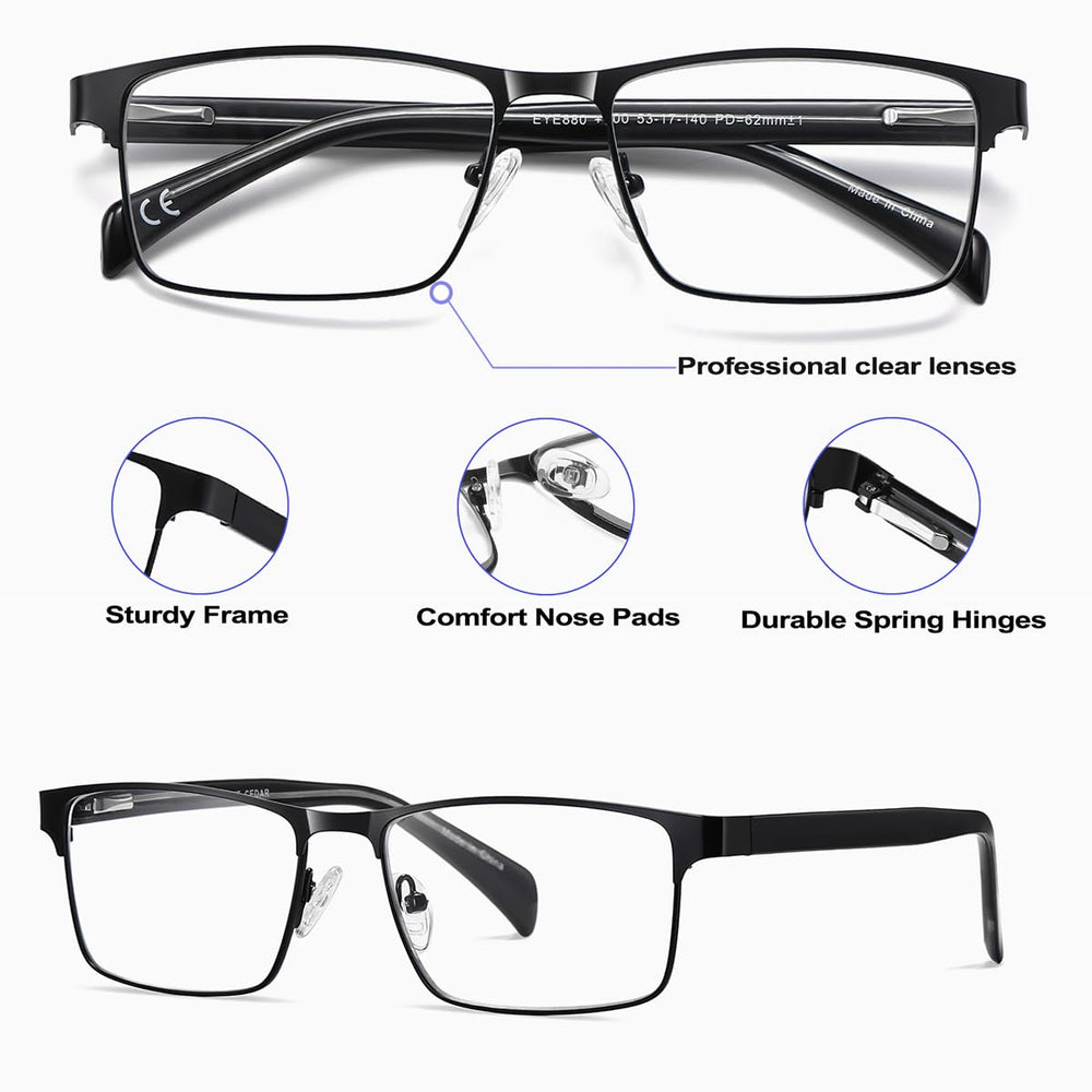 EYECEDAR lightweight frames with silicone nose pads for all-day comfort