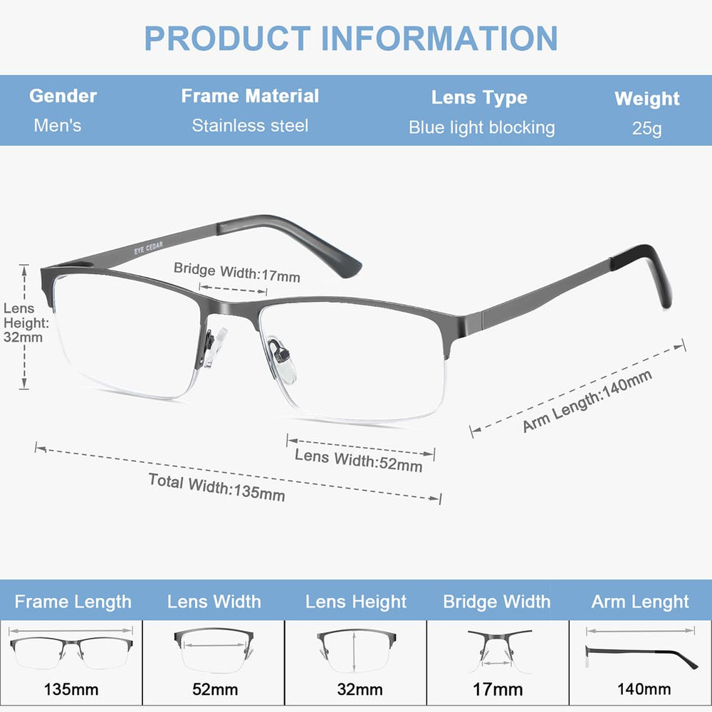 EYECEDAR ultra-thin stainless steel frames are durable