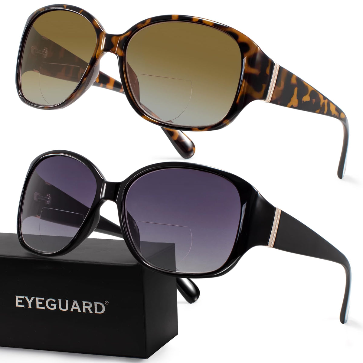 EYEGUARD bifocal sunglasses front view for everyday outdoor use and style.