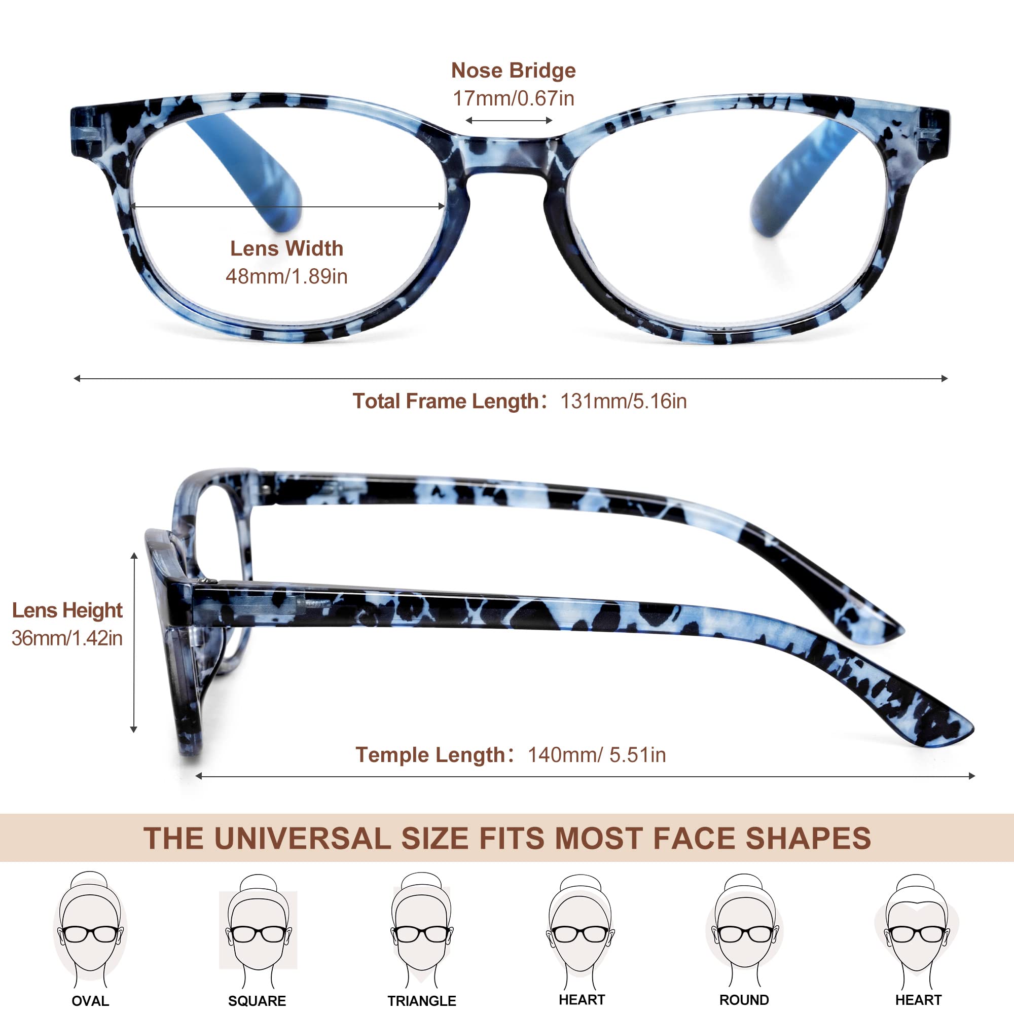 EYEGUARD spring hinge temples for flexible all-day wear.