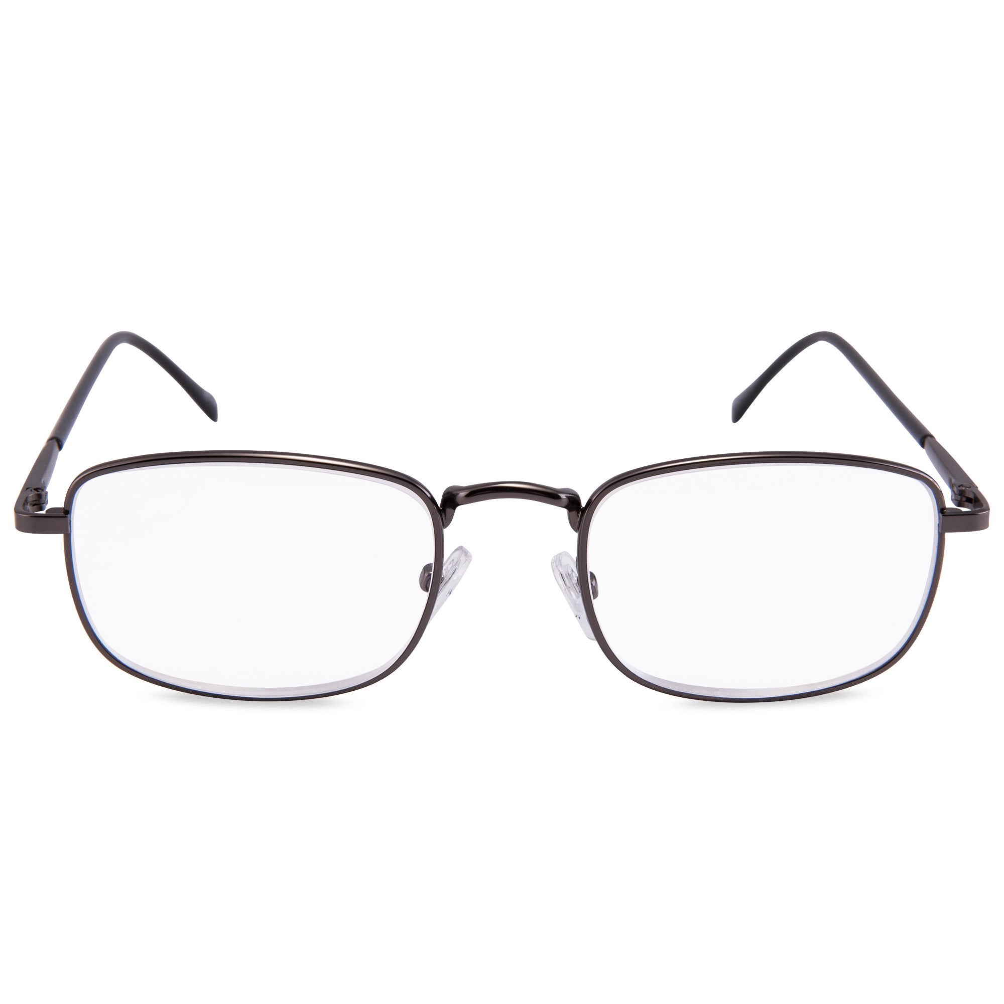 EYEGUARD reading glasses +5.00 diopters in a sleek gun frame for comfortable extended reading