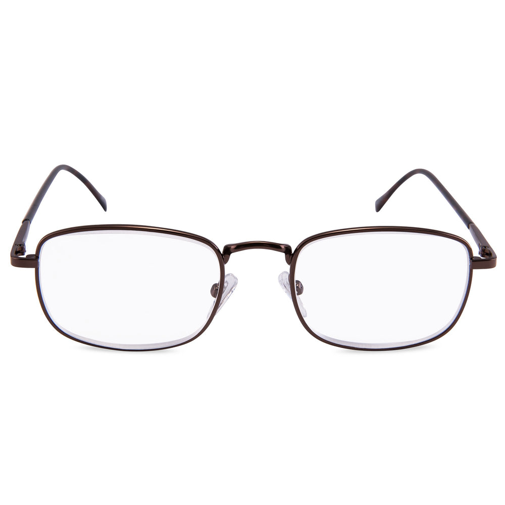 EYEGUARD high magnification glasses +5.50 diopters in brown frame for close work