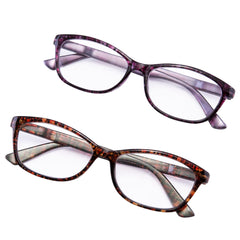 EYEGUARD women's reading glasses spring hinge close-up shows flexible fit