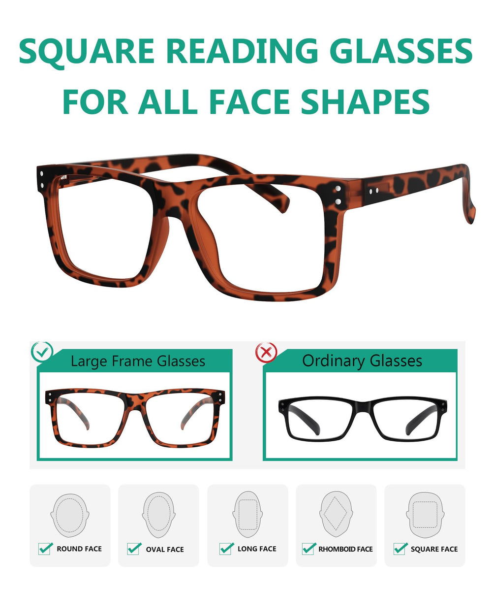Eyekepper 5-pack large frame readers designed for both men and women.