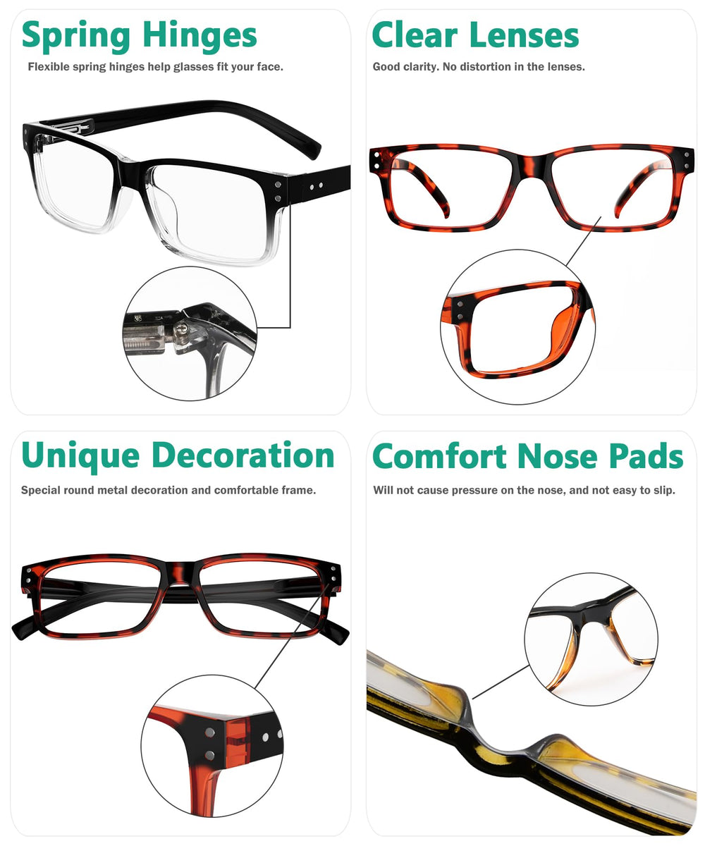 Clear lenses from Eyekepper readers for sharp vision during close work.