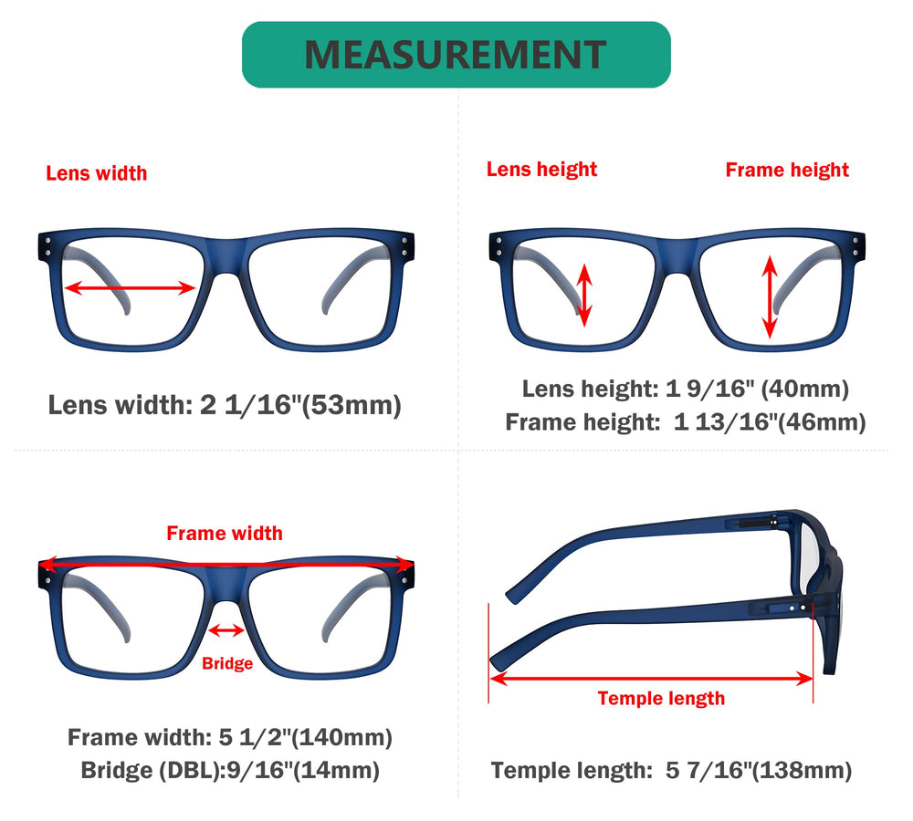 Eyekepper colorful oversized frames add a stylish touch to daily tasks.