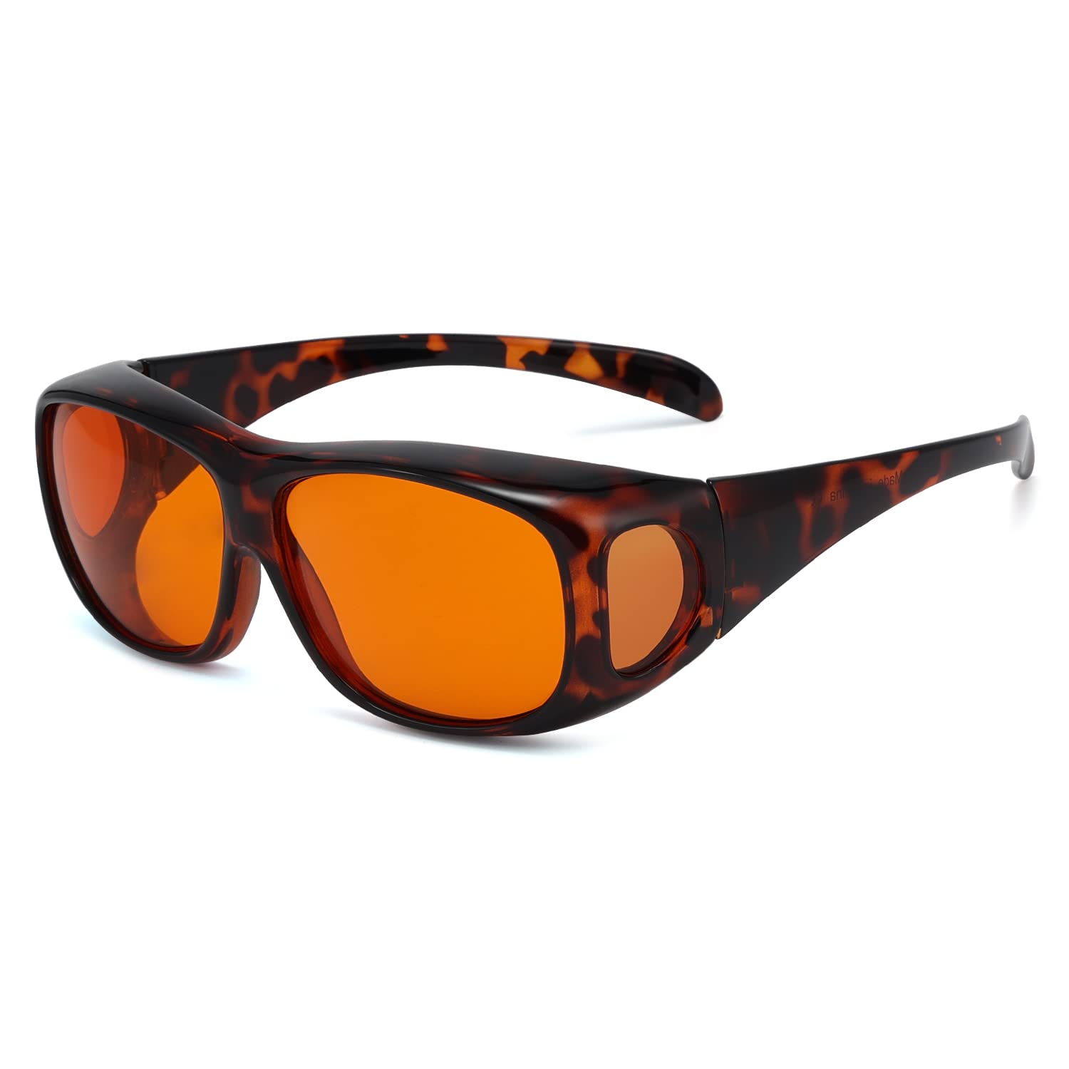 Eyekepper fitover blue light blocking glasses with amber lenses offer comfortable all-day wear