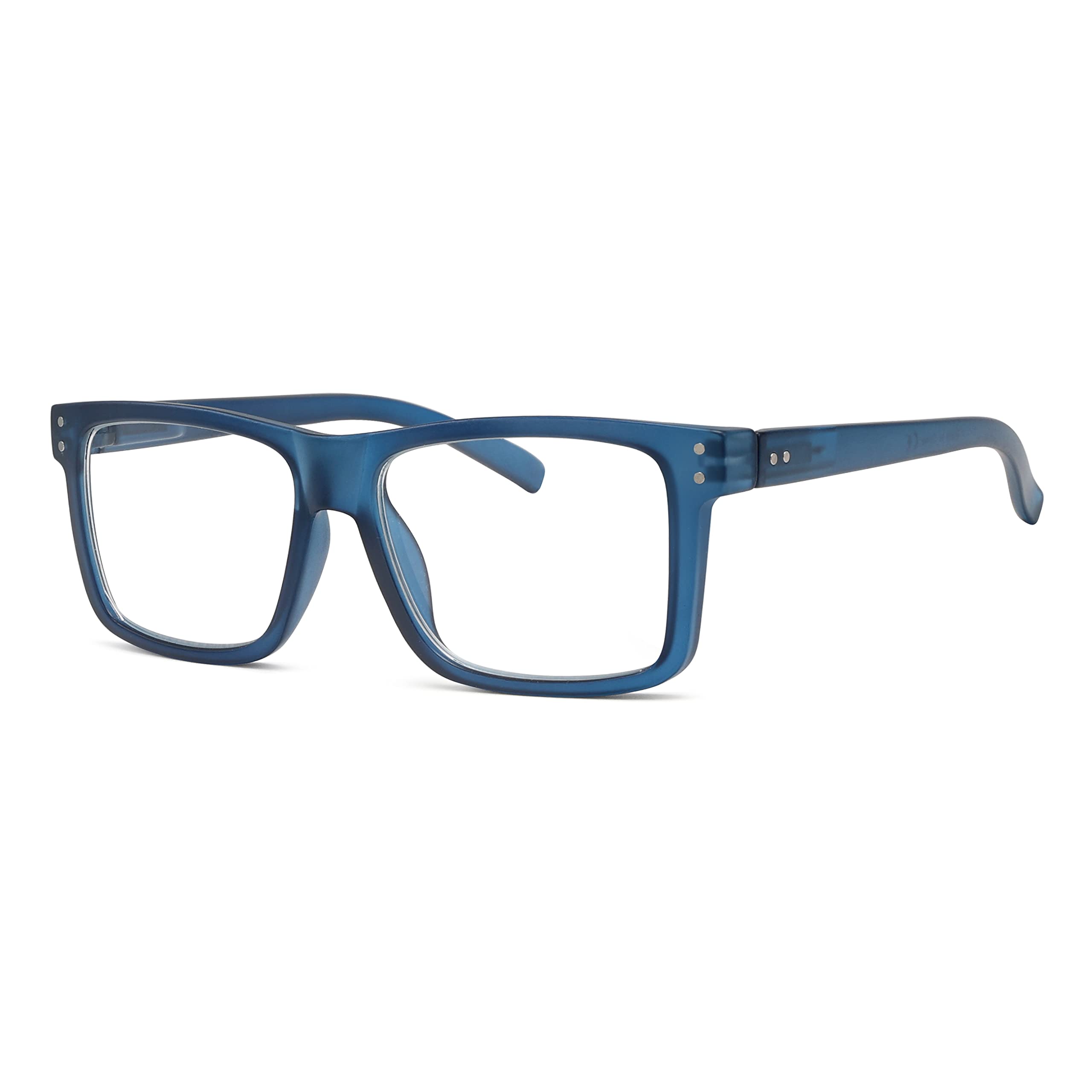 Eyekepper oversized blue square glasses for everyday reading and easy style.