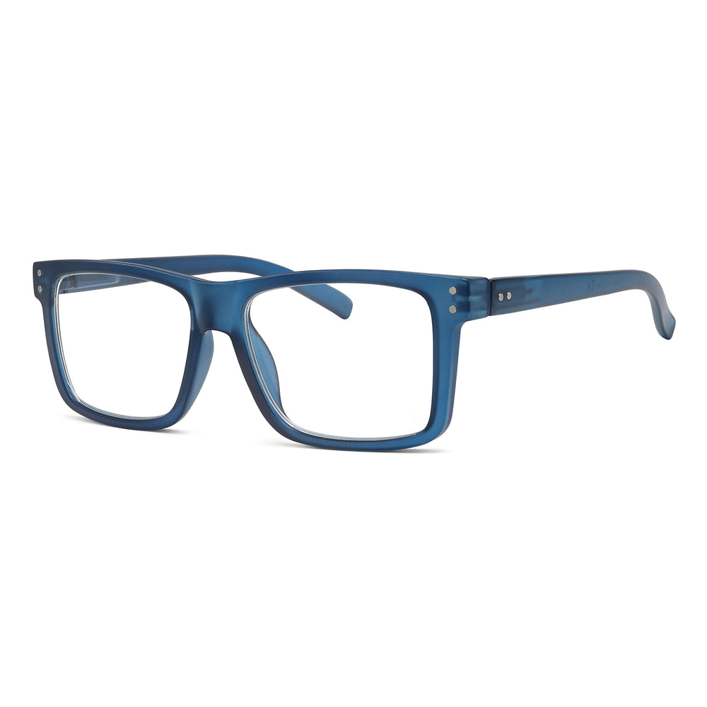 Eyekepper oversized blue square glasses for everyday reading and easy style.