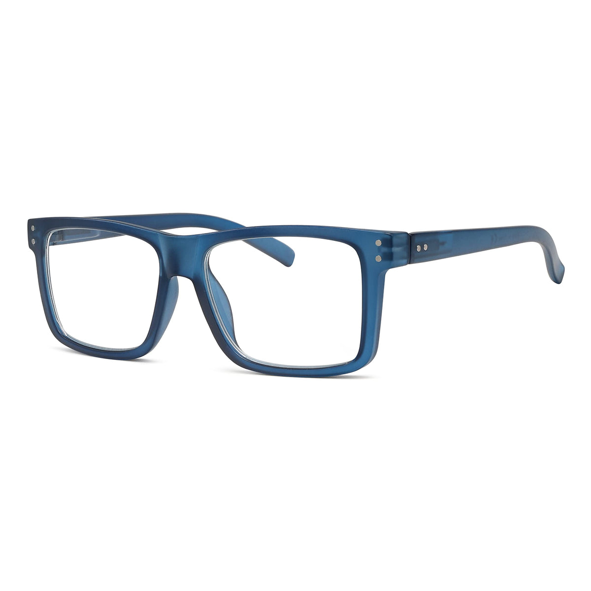 Eyekepper oversized blue square glasses for everyday reading and easy style.