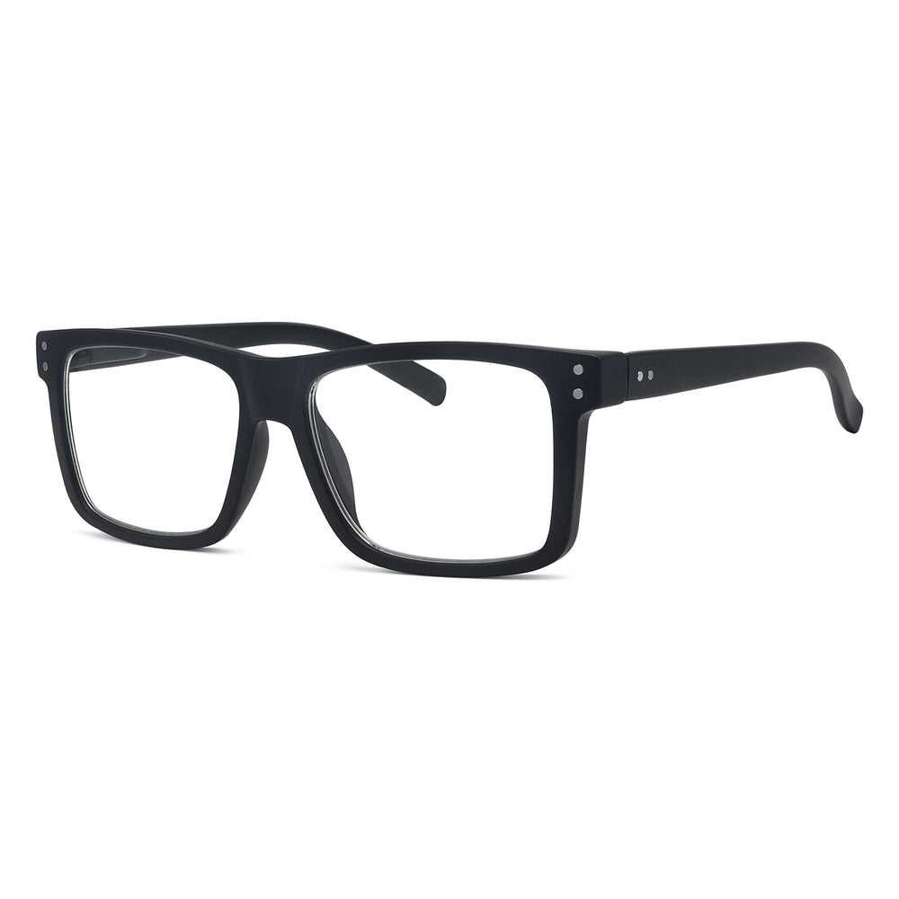 Eyekepper oversized square readers front view, comfortable daily wear.