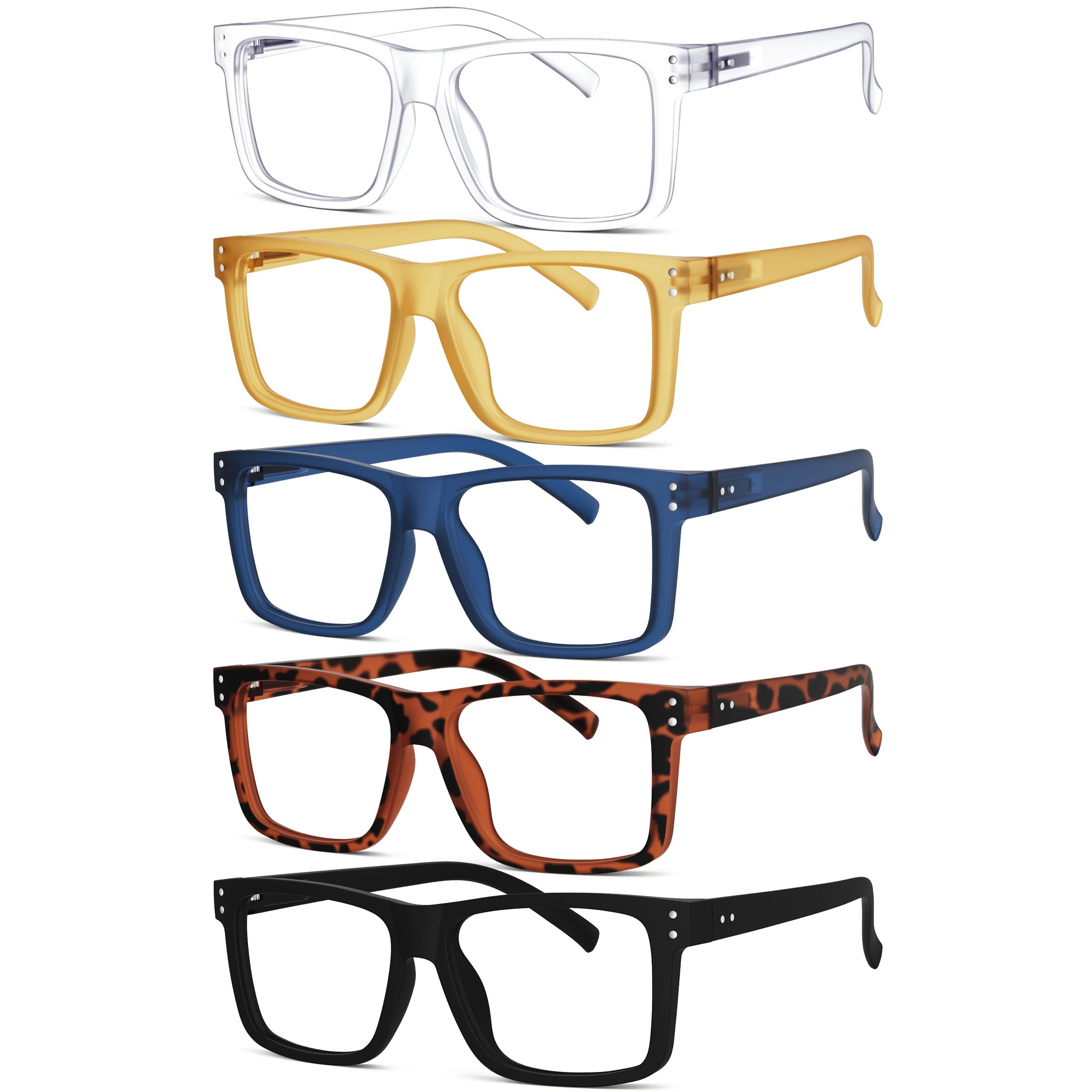 Eyekepper oversized reading glasses with square frame and +1.50 power for easy reading.