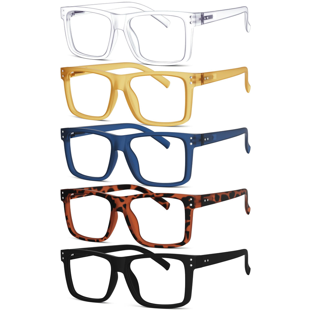 Eyekepper oversized reading glasses with square frame and +1.50 power for easy reading.