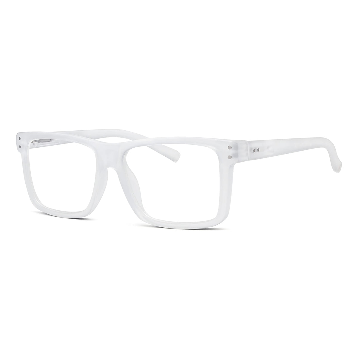 Eyekepper oversized reading glasses with a transparent square frame and +1.50 diopter.
