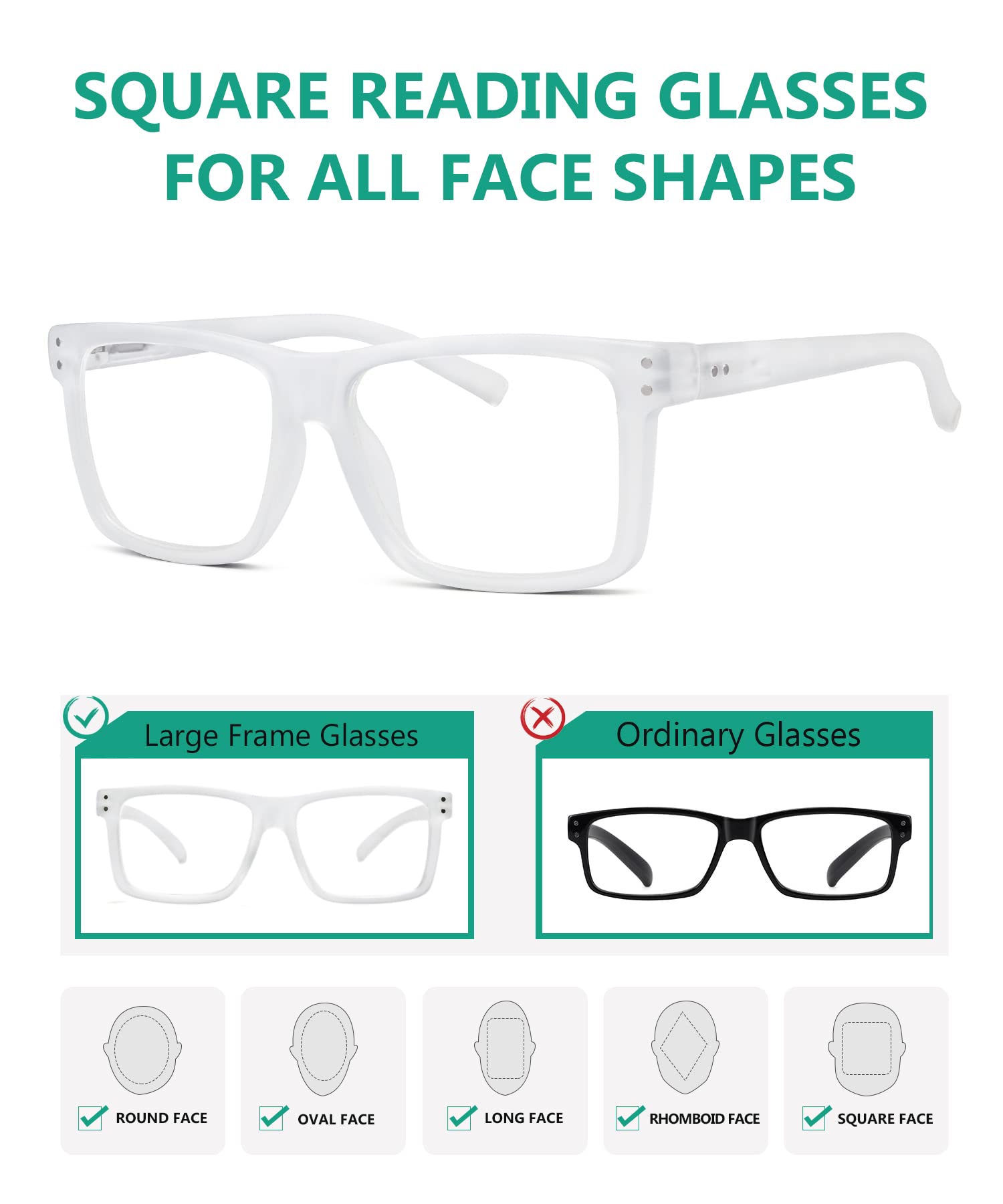 Eyekepper readers placed at a desk for easy home or office reading.