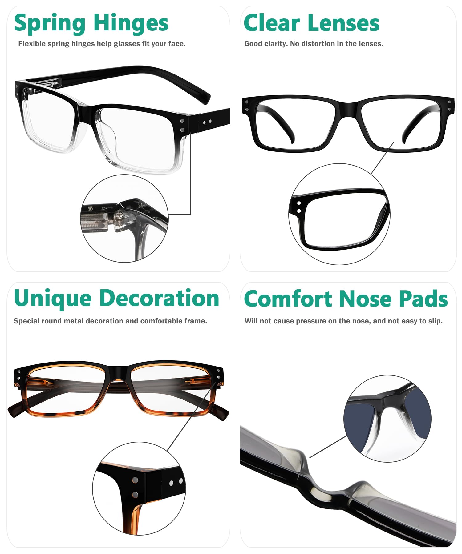 Eyekepper reading glasses on desk to prevent misplacing them