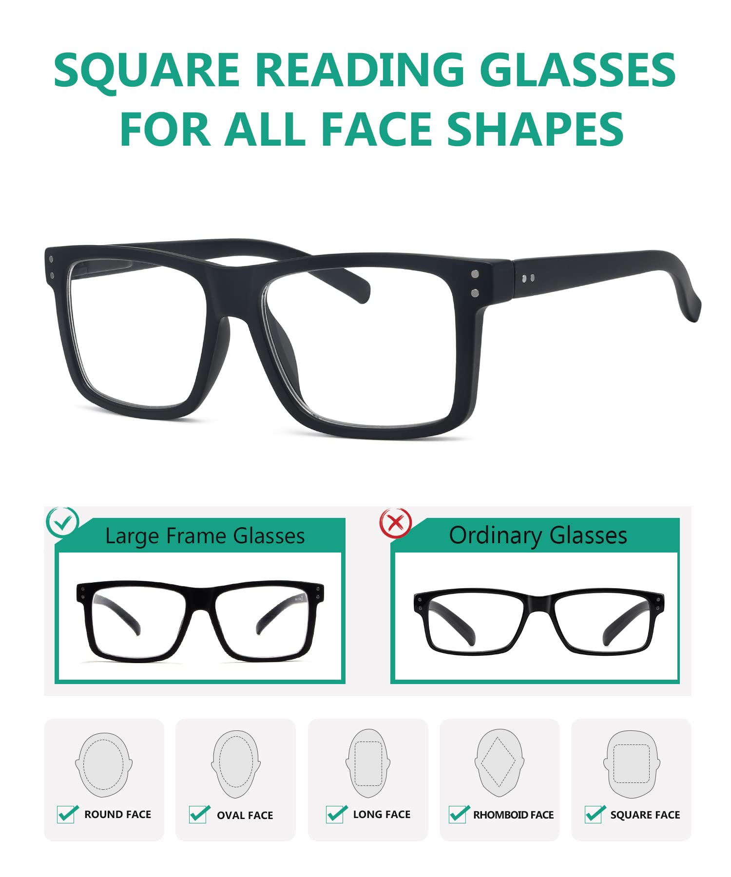 Eyekepper spring-hinge temples showcase comfort and a secure fit.