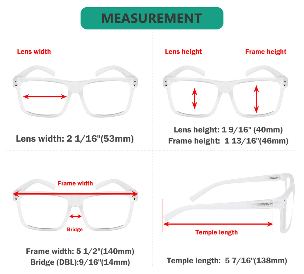 Spring-hinge Eyekepper glasses adapting to different faces for comfortable wear.