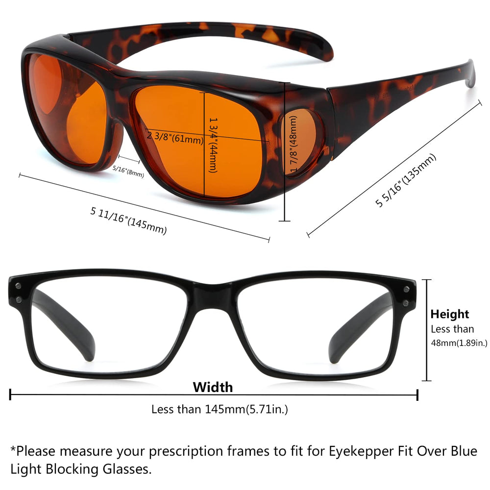 Eyekepper tortoise frame fitover over glasses for versatile everyday wear