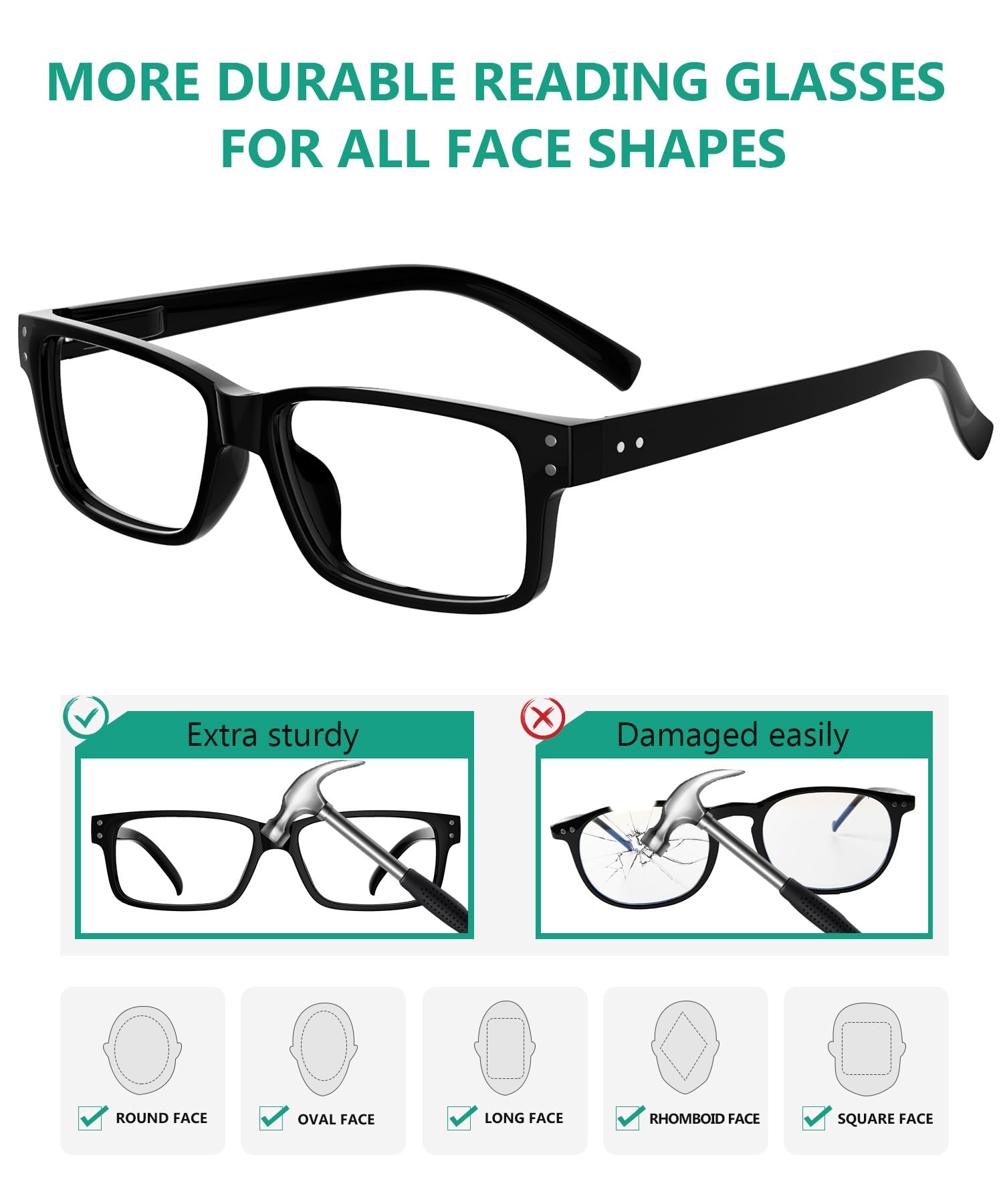 Eyekepper vintage readers close-up of clear lenses for sharp reading