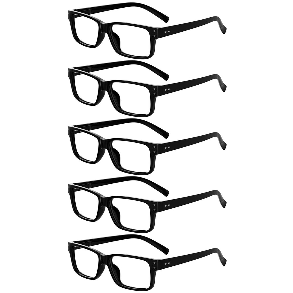 Eyekepper Vintage Reading Glasses for men, front view, classic black frame, durable design.