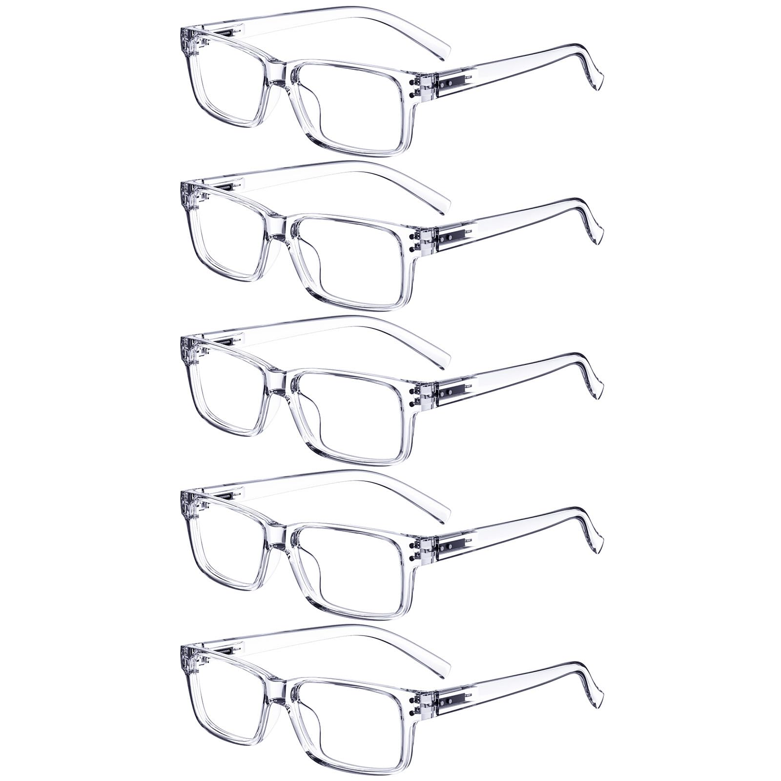 Eyekepper vintage reading glasses for men, five-pack set, desk-ready for easy swapping