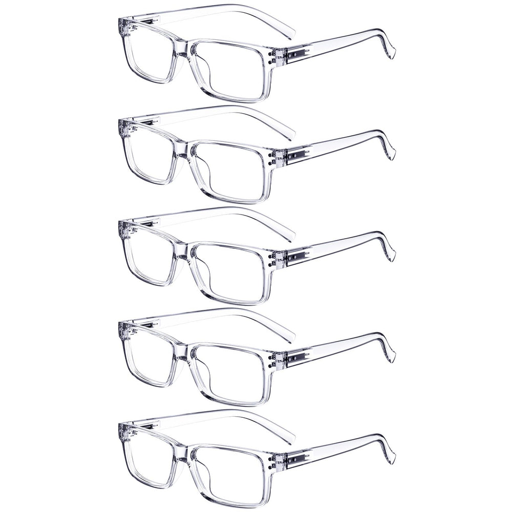Eyekepper vintage reading glasses for men, five-pack set, desk-ready for easy swapping