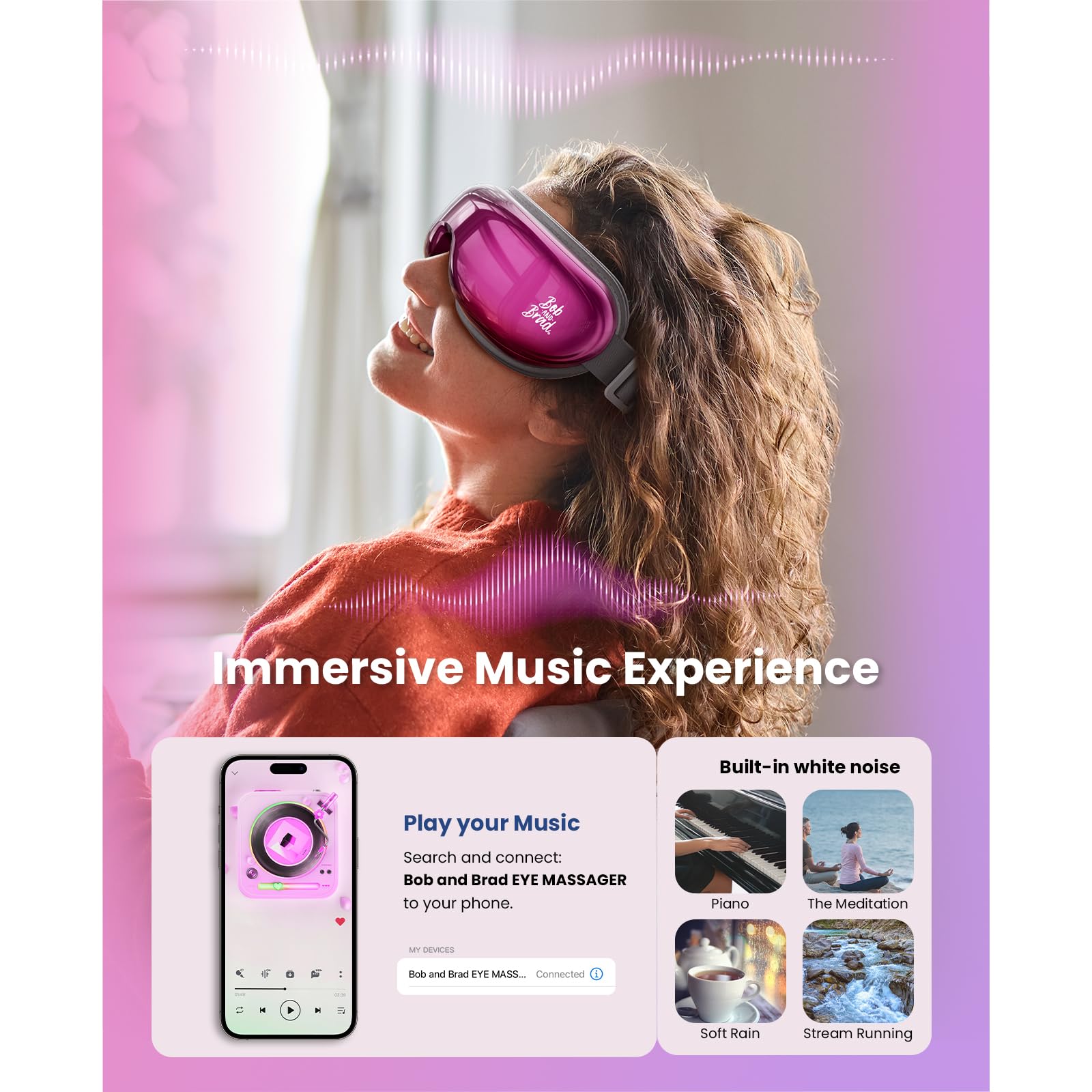 EyeOasis 3 Massager operates quietly for peaceful, distraction-free use.