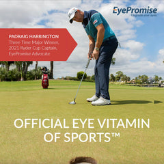 EyePromise DVS daily dose two softgels with a meal.