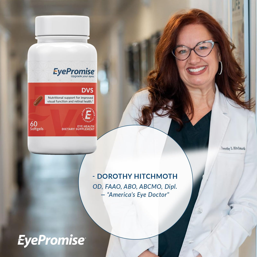 EyePromise DVS NSF certification badge indicating third-party quality.
