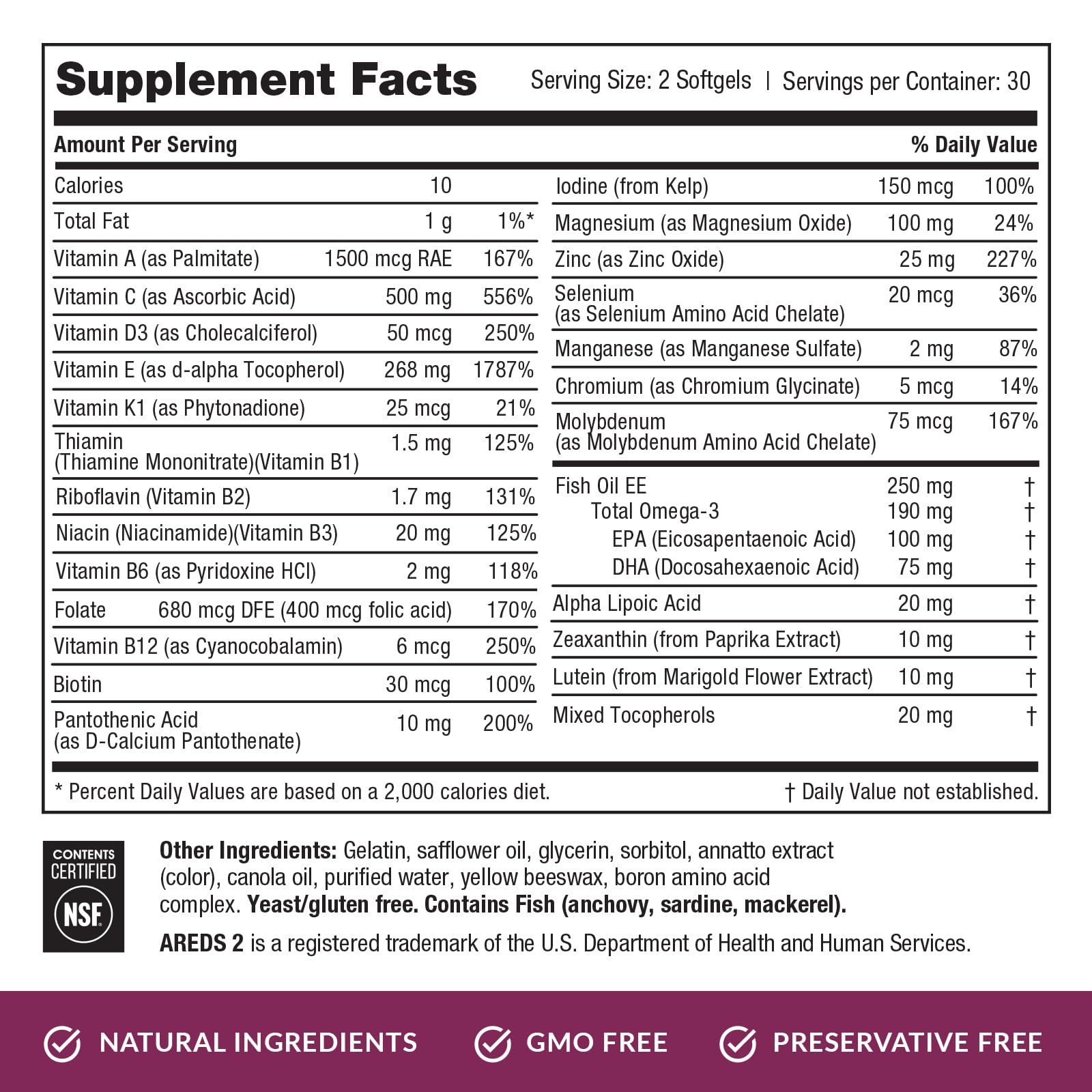 EyePromise Macular Health Complete bottle on counter for easy daily routine