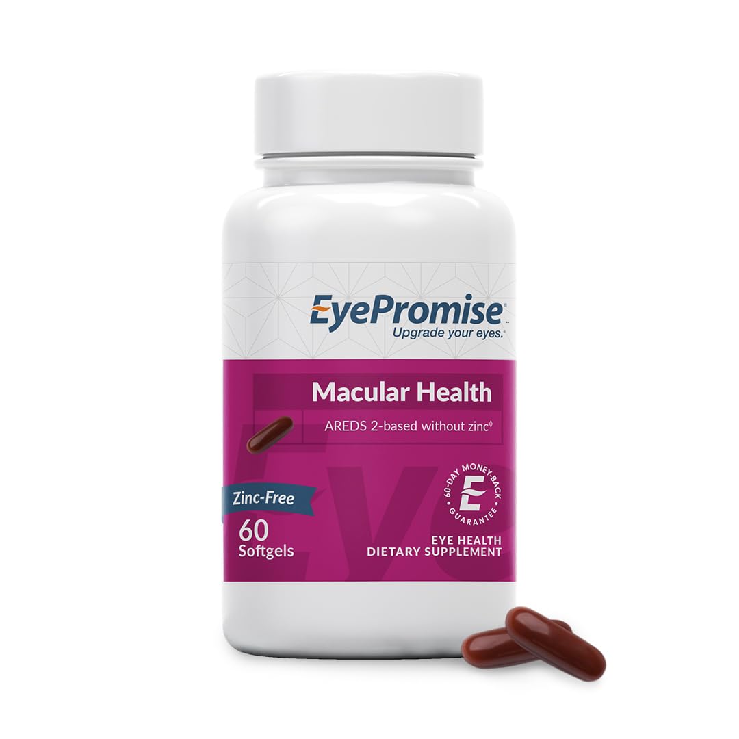EyePromise Macular Health softgels in bottle for convenient daily eye health support