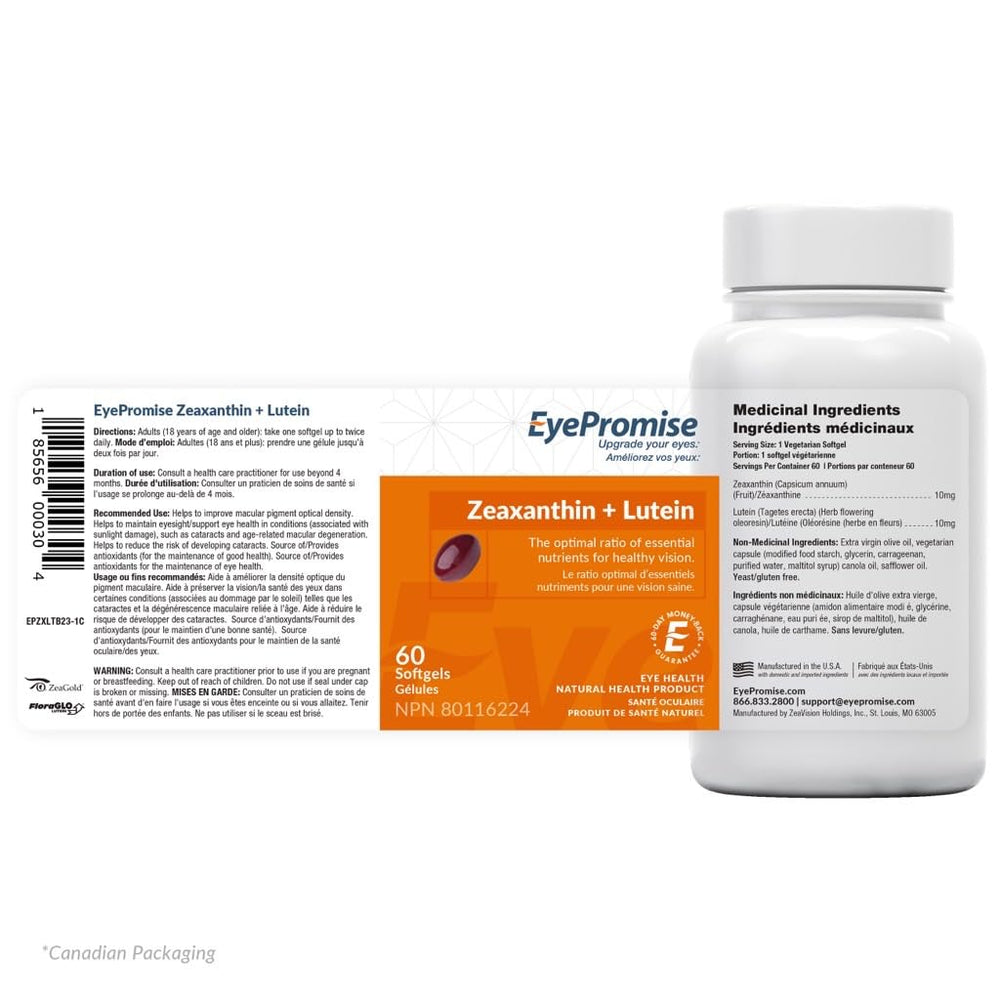 EyePromise tub packaging emphasizes a reliable daily eye health routine.