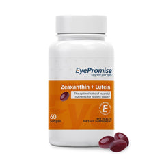 EyePromise Zeaxanthin + Lutein softgels bottle supports daily eye health.