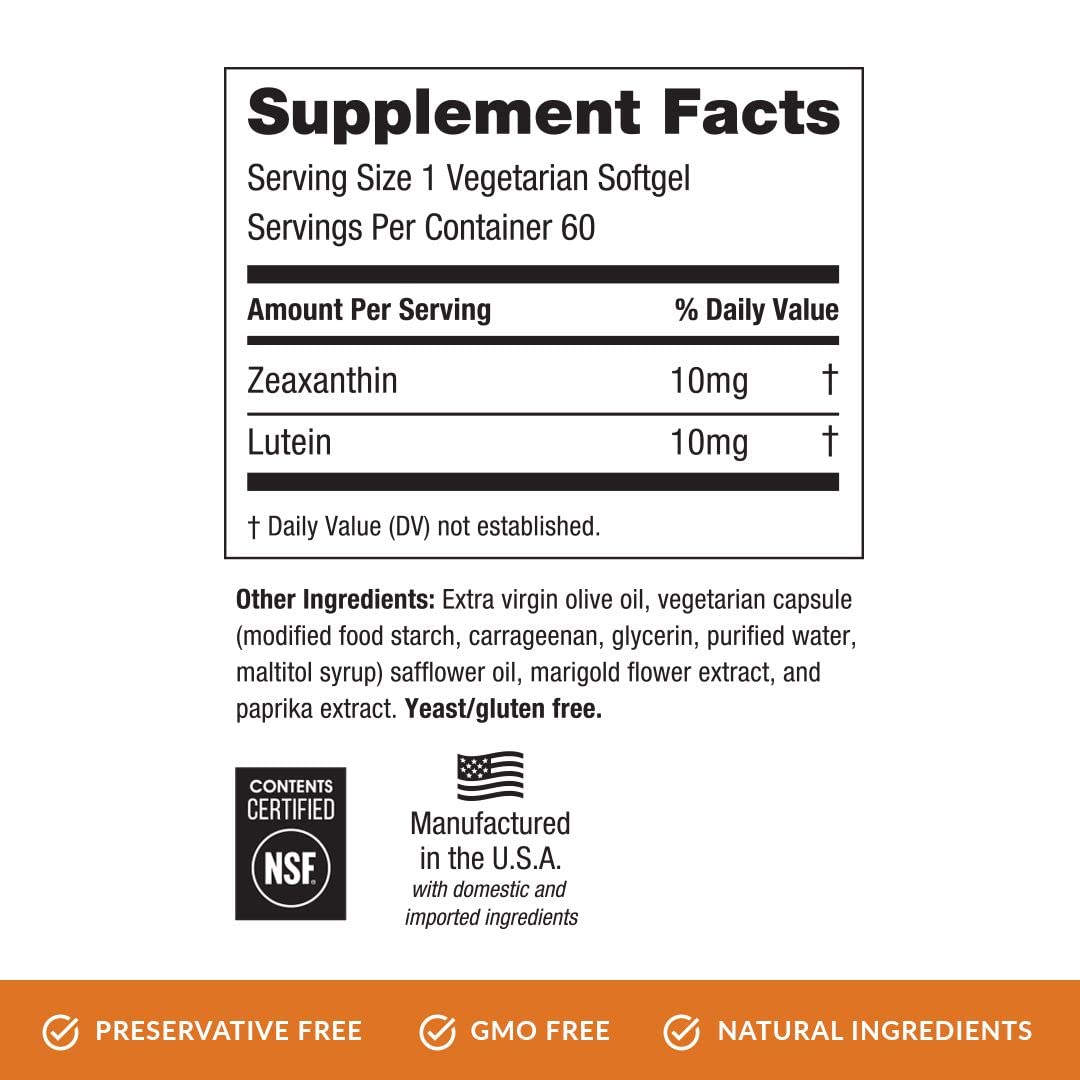 Closeup of EyePromise label on bottle highlighting key ingredients.