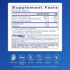 EyeProtect Basics capsules close-up shows easy-to-swallow capsules for eye support.