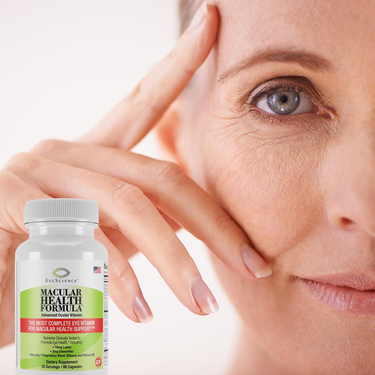 EyeScience Macular Health bilberry detail highlights natural antioxidant source