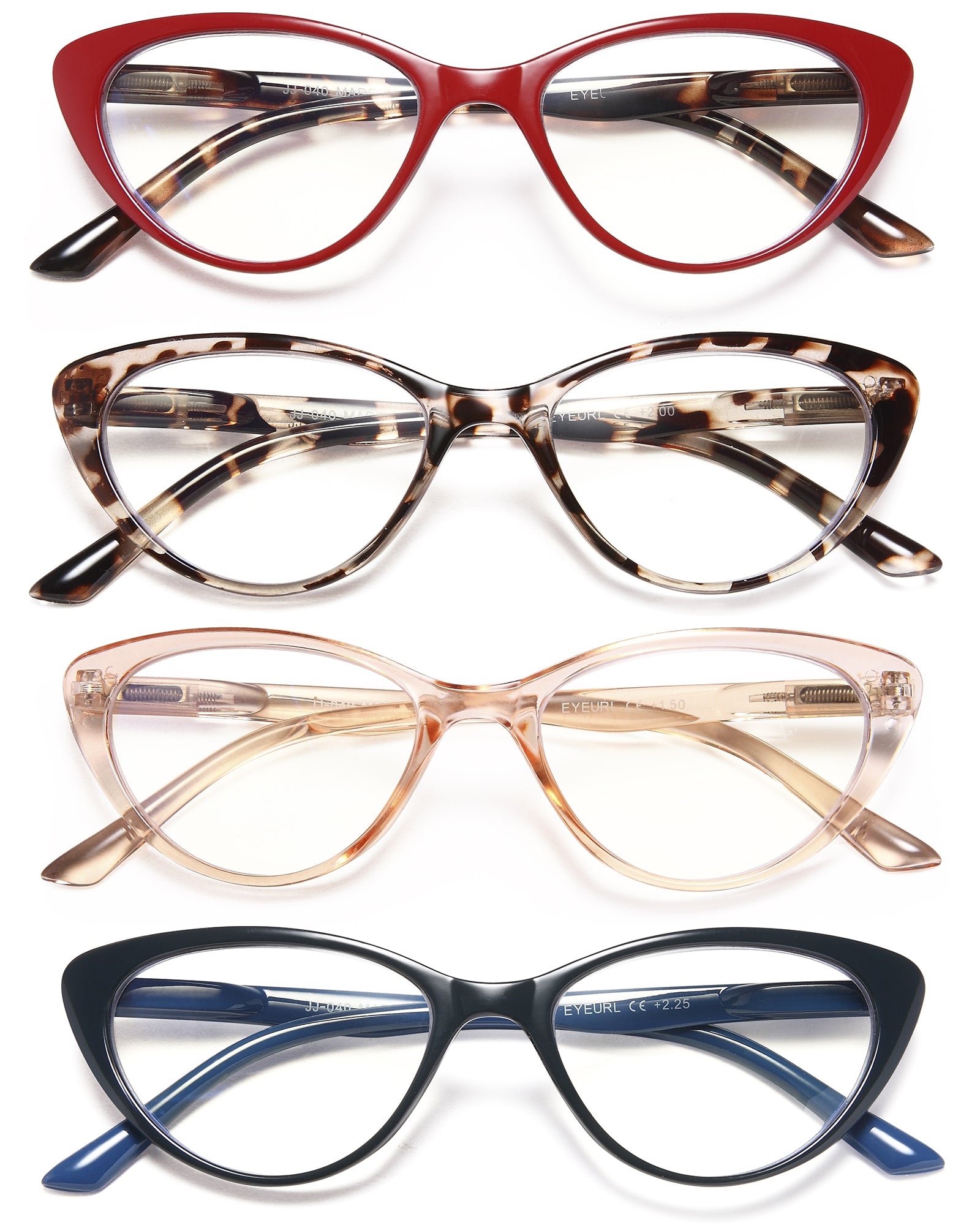 EYEURL cat-eye reading glasses with blue light blocking protect eyes during screen time
