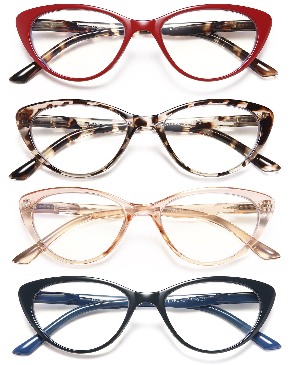 EYEURL cat-eye reading glasses with blue light blocking protect eyes during screen time