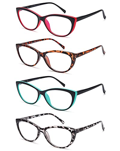 EYEURL cat-eye reading glasses with spring hinges for flexible, secure fit.